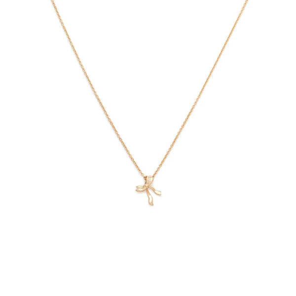 Leah Alexandra Bow Necklace | Gold Plated