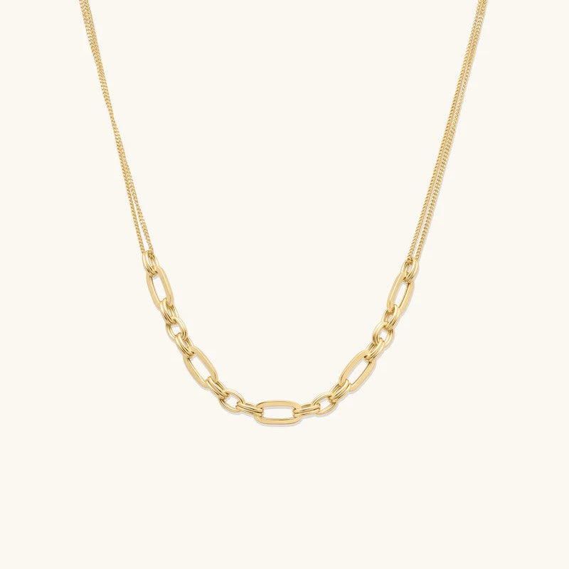 Leah Alexandra Trombone Necklace | Gold Vermeil