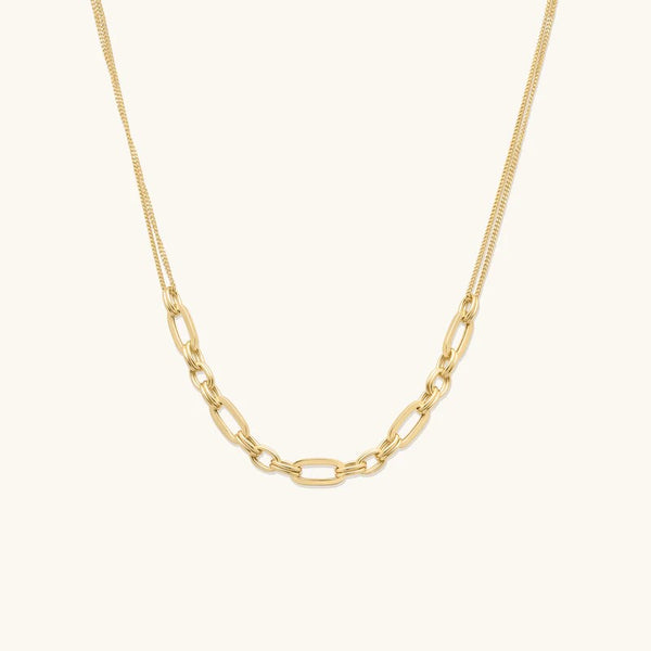 Leah Alexandra Trombone Necklace | Gold Vermeil