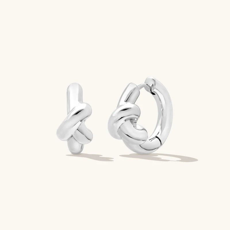 Leah Alexandra Knot Hoops | Sterling Silver
