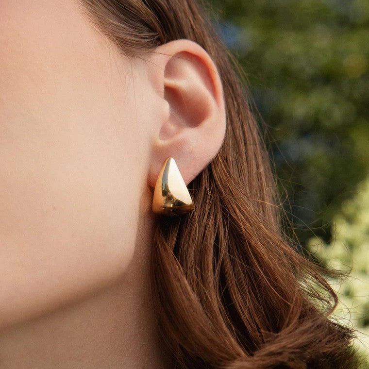 Leah Alexandra Bold Claw Hoops | Gold Vermeil