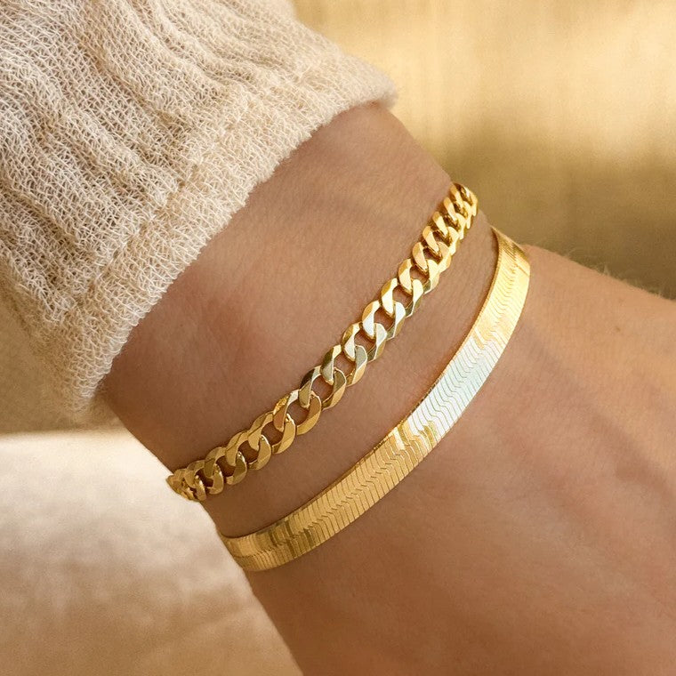 Leah Alexandra Cubano Bold Bracelet | Gold Vermeil