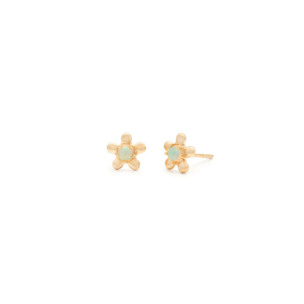 Leah Alexandra Daisy Opal Studs | Gold Plated
