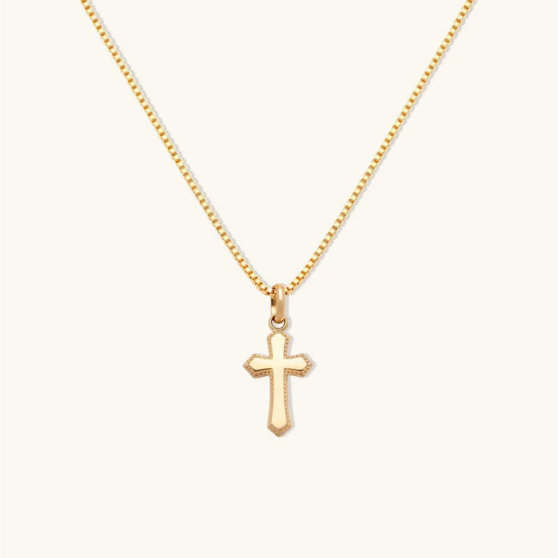 Leah Alexandra Gold Cross Necklace | Gold Filled