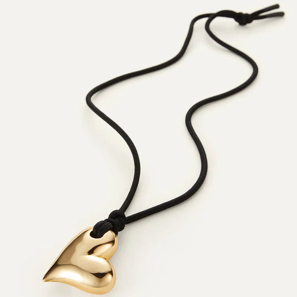 Jenny Bird Art Heart On A String | Gold|Black