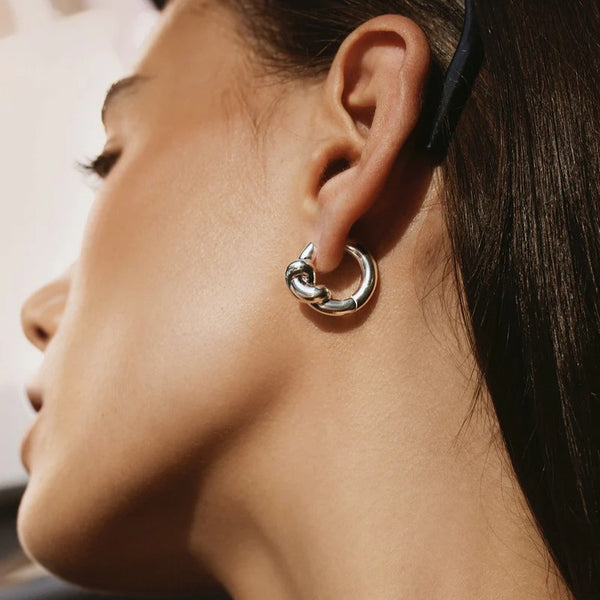 Leah Alexandra Knot Hoops | Sterling Silver