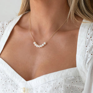 The Mini Mer pearl necklace by Leah Alexandra