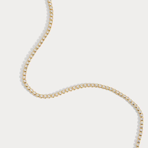 Lili Claspe Mini Reese Tennis Necklace | Gold Plated