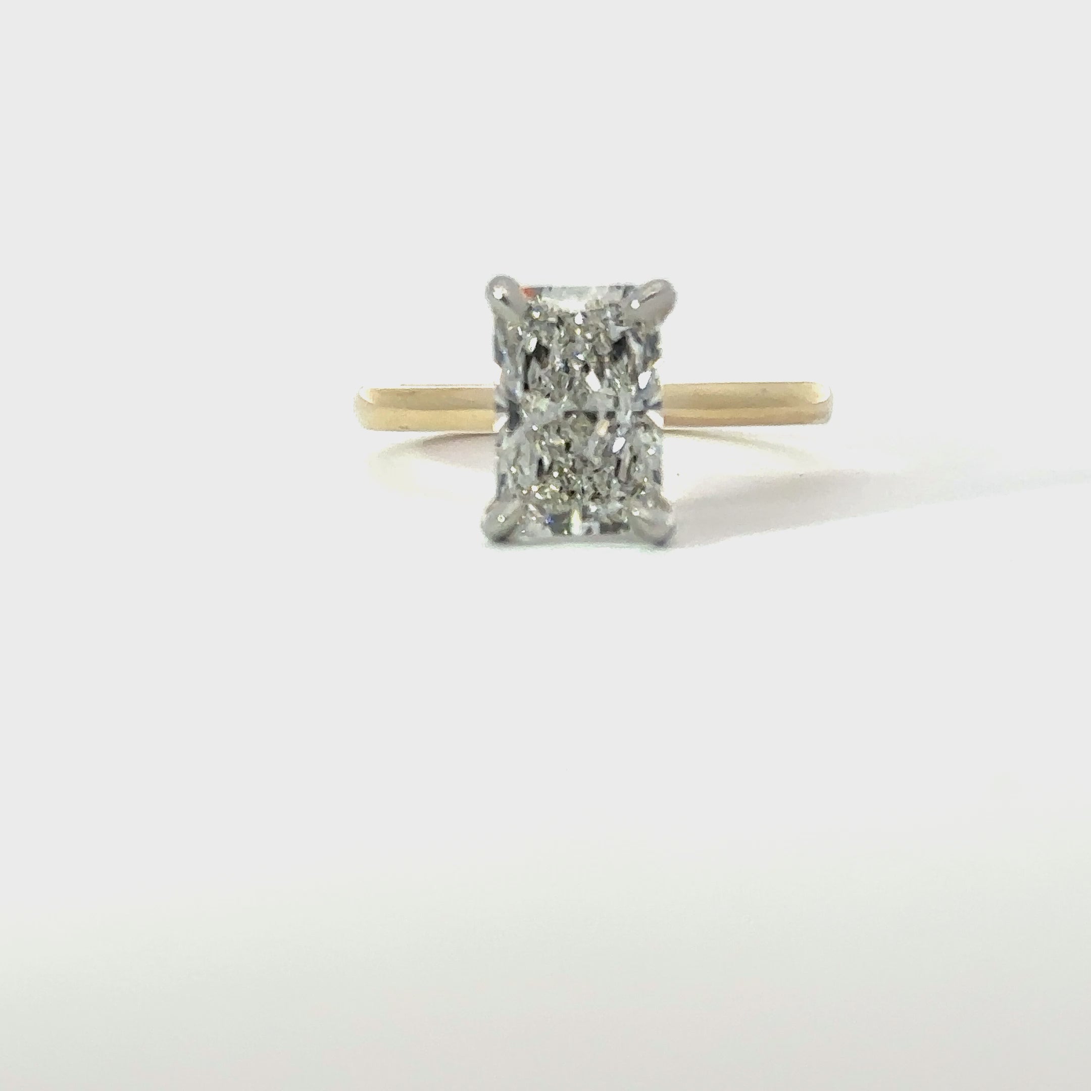 2.26c Radiant Cut Lab Grown Diamond Engagement Ring