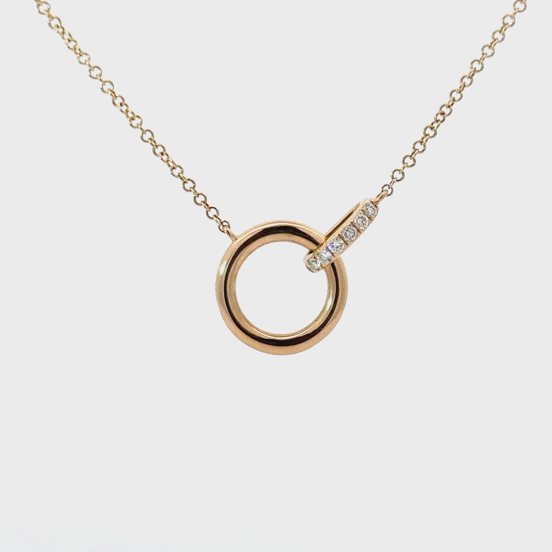 Bassali of New York- 14ky inter linked circle necklace