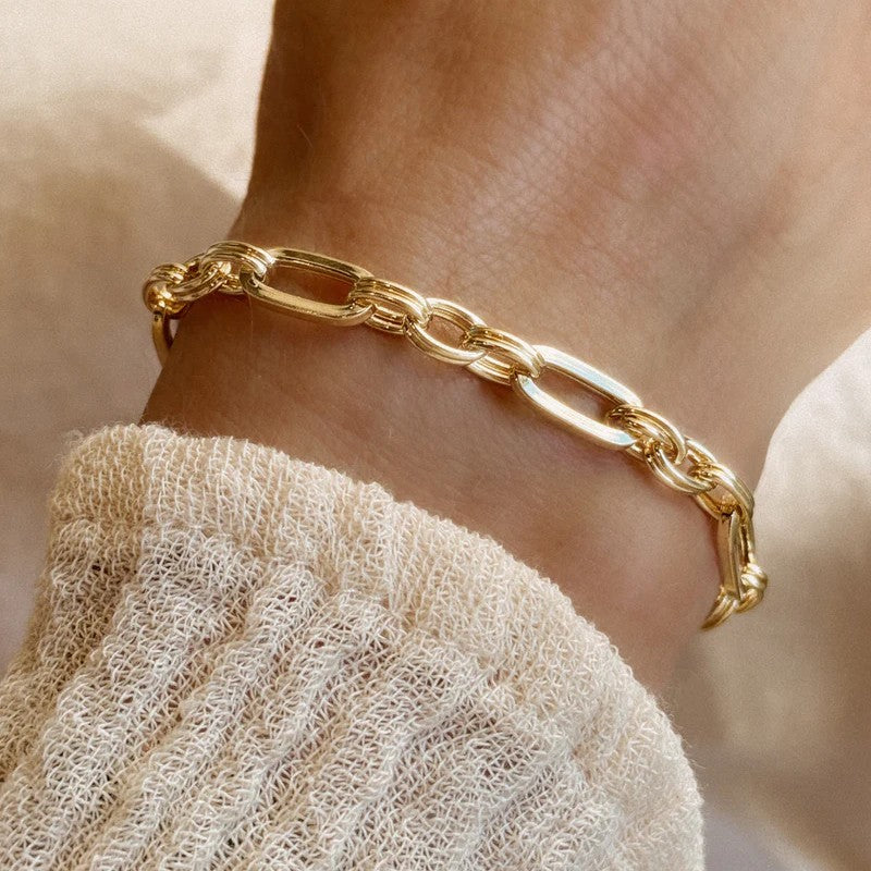 Leah Alexandra Trombone Bracelet | Gold Vermeil