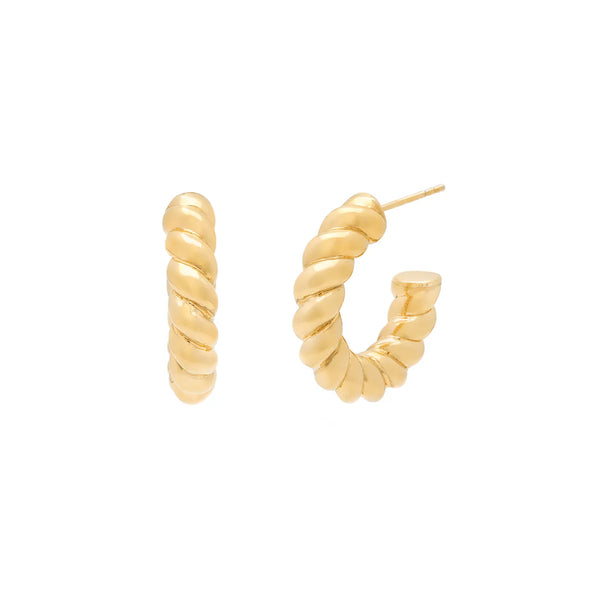 Leah Alexandra Revolve Hoops | Gold Plated
