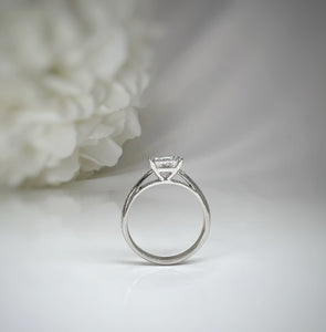 14k princess cut lab grown diamond engagement ring
