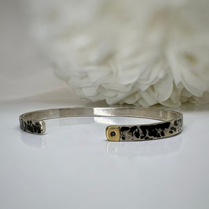 McKenna Kay Custom Sterling Hammered Cuff with Gold Accent called Courage