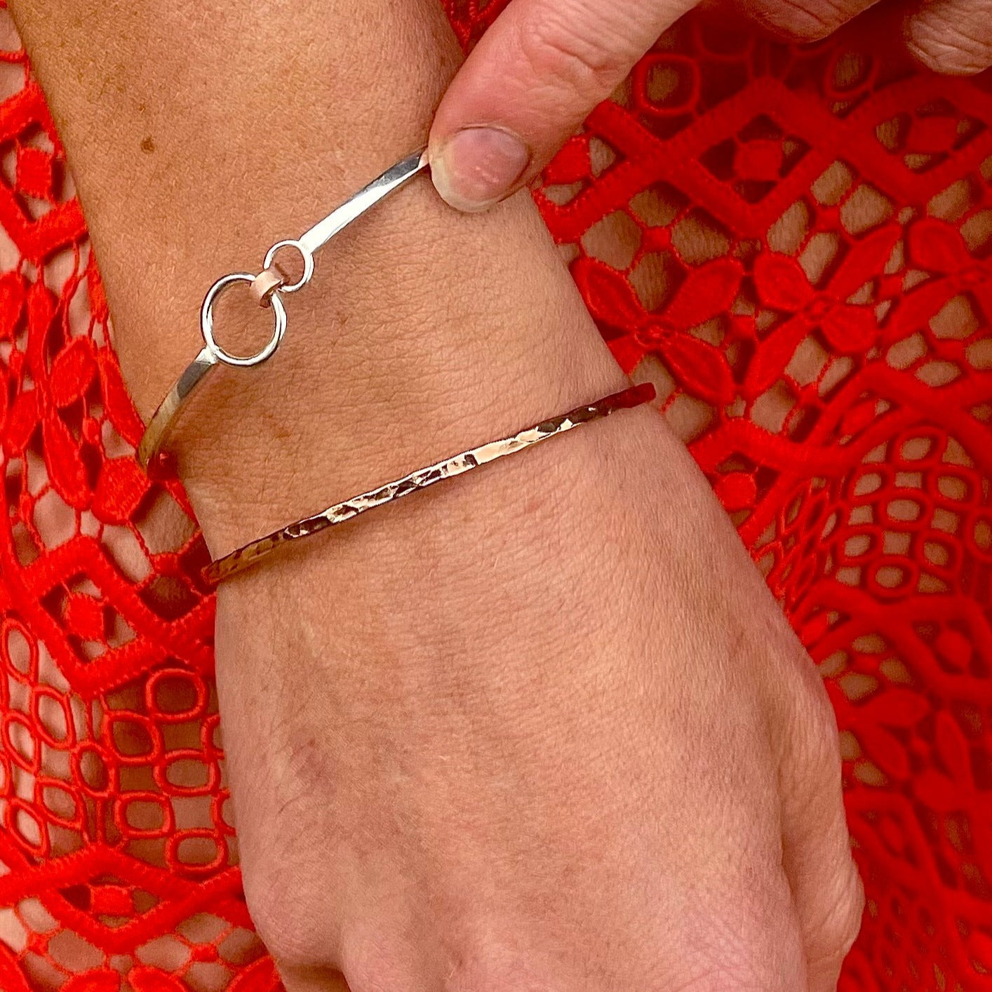 McKenna Kay Designs- sterling silver bangle called-"Connect"