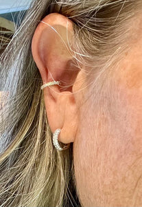 14K YG Diamond Ear Cuff - not pierced