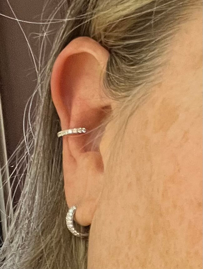 Ear cuff diamond earrings deals