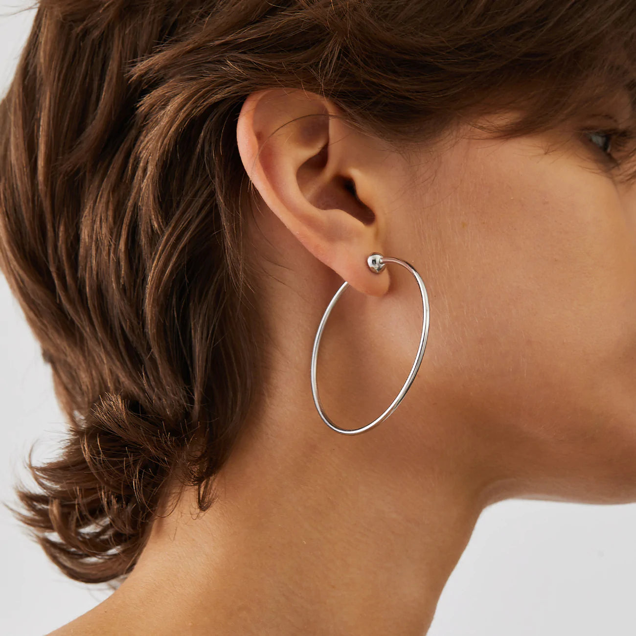 Jenny Bird Icon Hoops-Medium silver