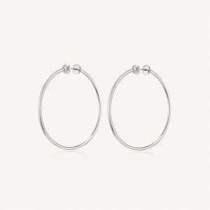 Jenny Bird Icon Hoops-Medium silver