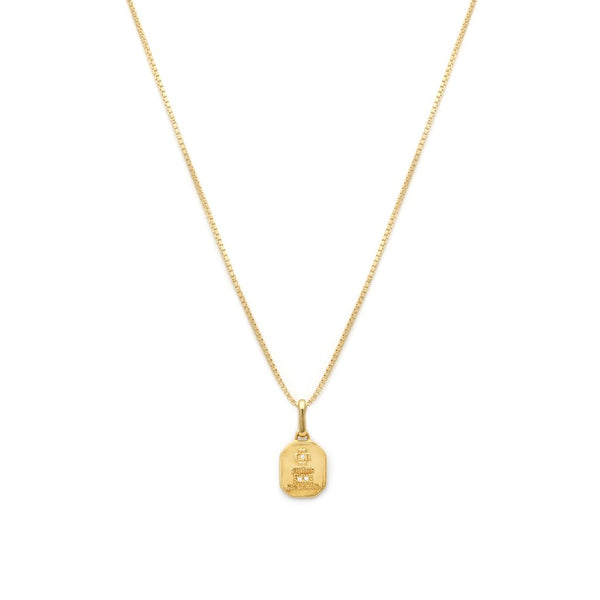 Leah Alexandra Love Token Necklace Square | Gold Plated