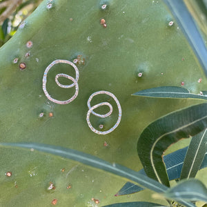McKenna Kay hand made Sterling Silver spiral studs - 'blessed'