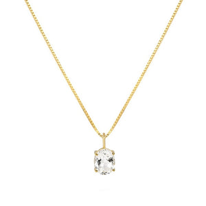 Leah Alexandra-Baldwin Necklace with white topaz-Goldfill