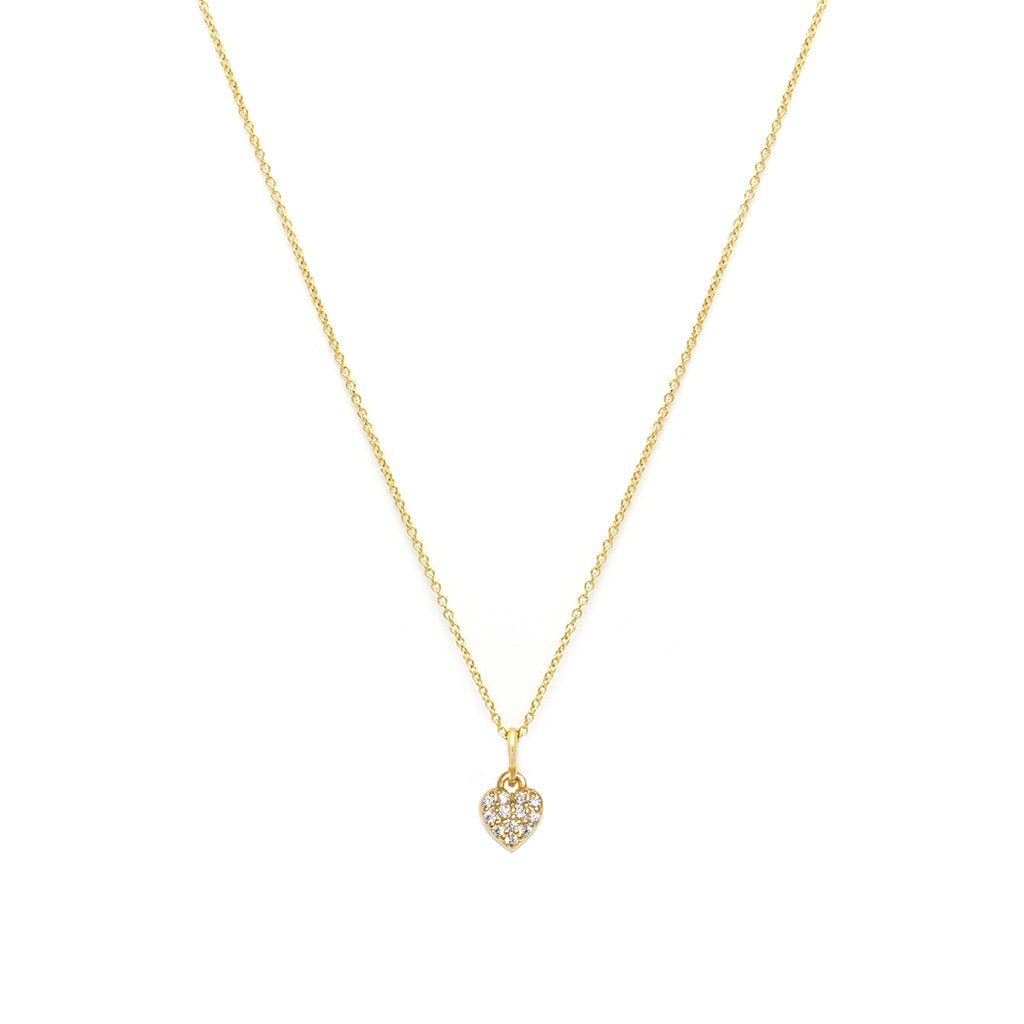 Leah Alexandra Heart pave necklace-cz