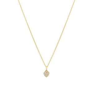 Leah Alexandra Heart pave necklace-cz