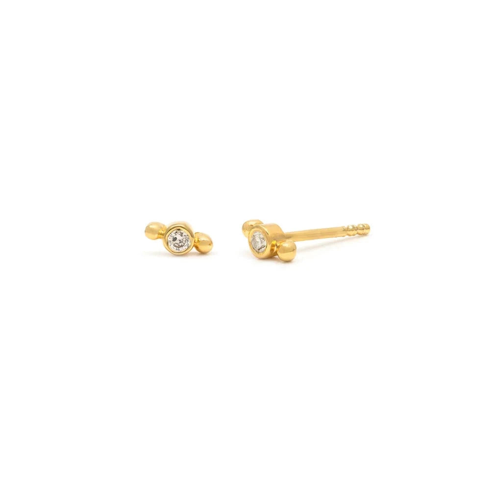 Leah Alexandra- Isla studs-gold & cz