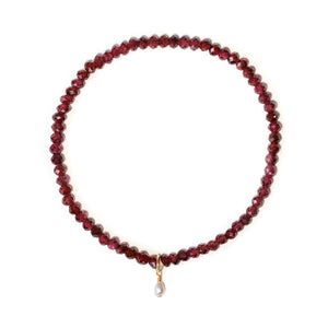 Leah Alexandra- Socialmini bracelet|Garnet & Pearl