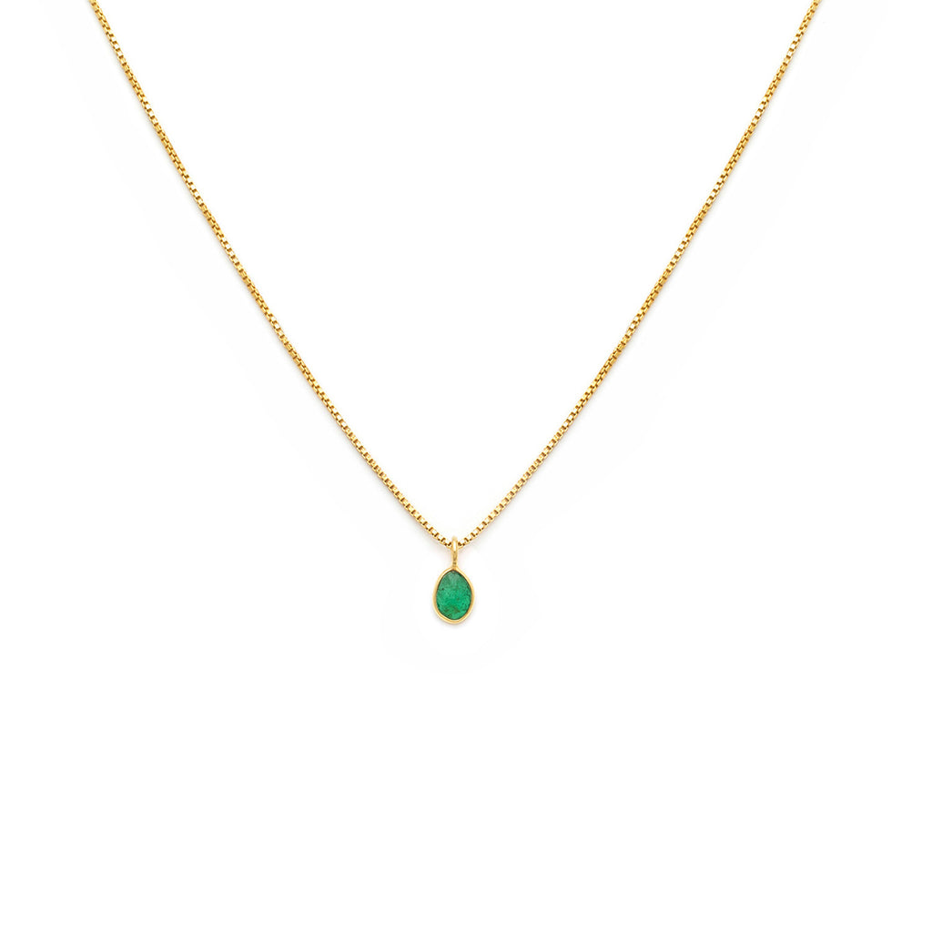 Leah Alexandra Sofia slice necklace-emerald