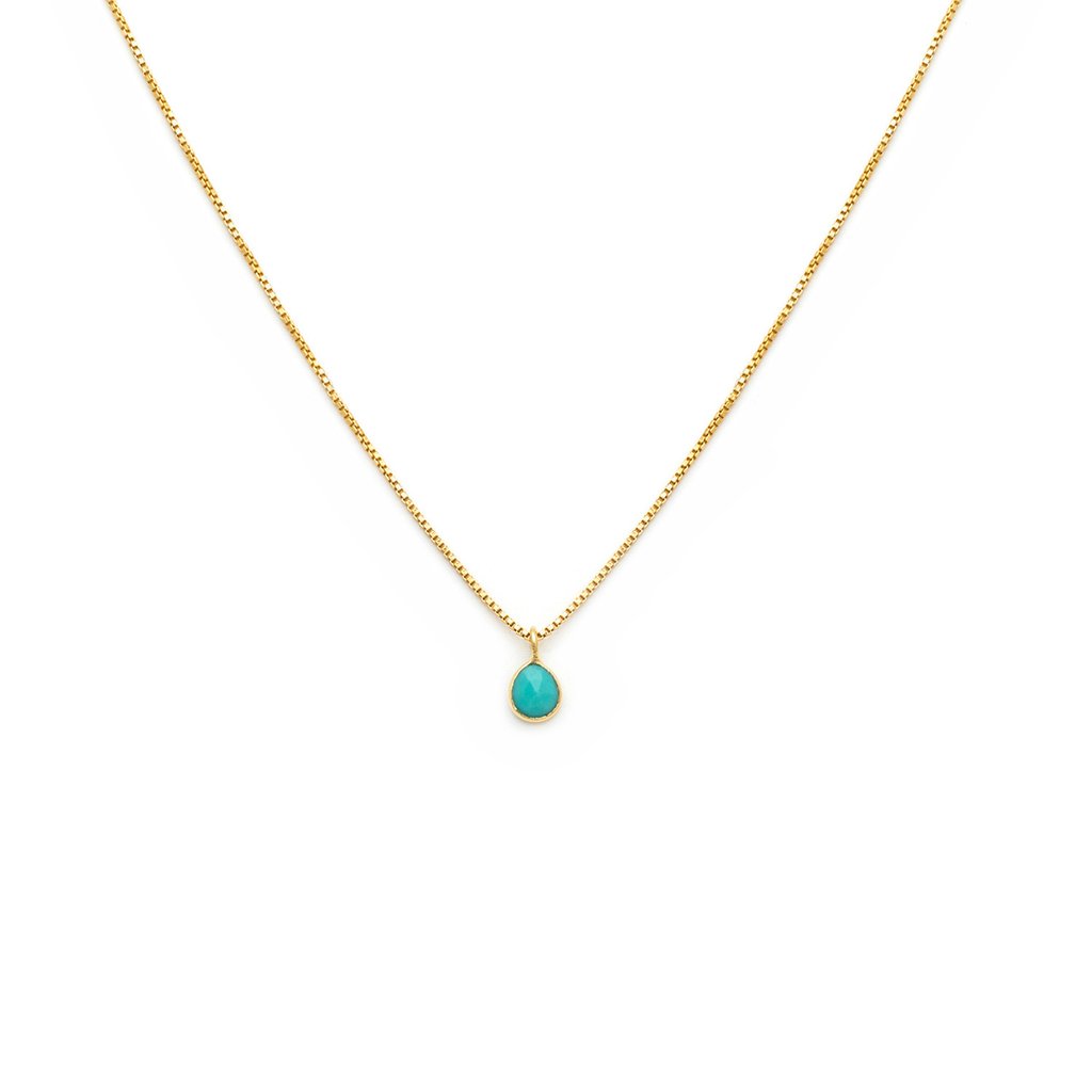 Leah Alexandra Sofia slice necklace-turquoise